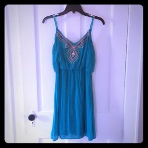 Teal sleeveless dress